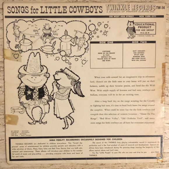 Songs For Little Cowboys Vinyl Lp - Picture 7 of 7